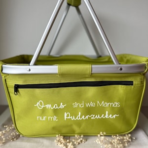 Einkaufskorb Oma / Geschenk / Weihnachten / Großeltern / Geburtstag / werdende Oma / Omas sind sie Mamas nur mit Puderzucker / Tasche