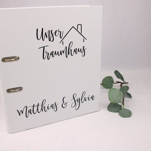 Ordner Unser Traumhaus | personalisiert I Bauherrin und Bauherr I Geschenk Hausbau I individuell I mit Namen I Bauunterlagen I Hauskauf I