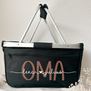 Personalisierter Einkaufskorb Oma / Geschenk Muttertag / Korb / Geburt / mit Kindernamen Enkelkinder / Überraschung