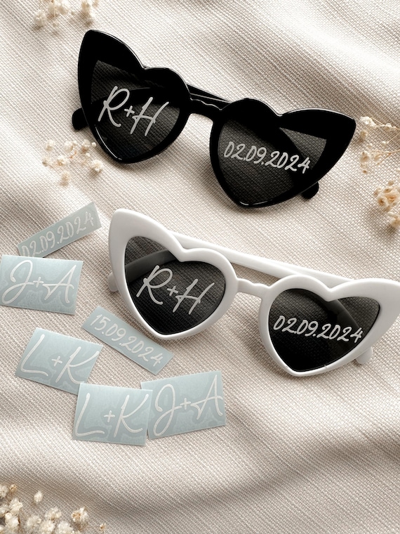 8 Stück Herz-Sonnenbrillen In Weiß – Lustiges Accessoire Für Party, Hochzeit & Strand