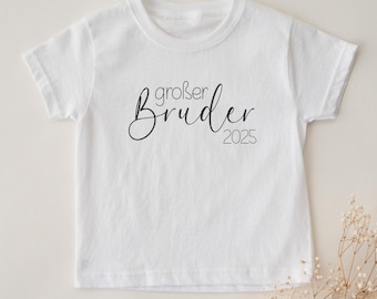 TShirt Großer Bruder / Große Schwester / Geburt Geschenk Geschwister / Familie /Schwangerschaftsankündigung / Baby personalisiert Schwanger