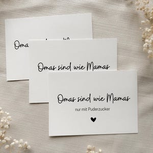 Postkarte Omas sind wie Mamas nur mit Puderzucker / Geschenk Oma / Geburtstag / Muttertag / Weihnachten / Geburtstagsgeschenk