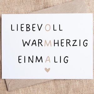 Postkarte Oma / Geschenk Muttertag Geburtstag Weihnachten / Danke Oma / Dankeschön / Geburtstag