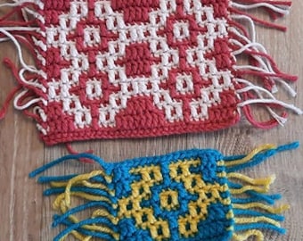 Mosaic Crochet Mug Rug Patterns: Beginner-Friendly Bundle (PDF Pattern)