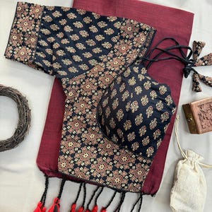 Saree with stitched blouses