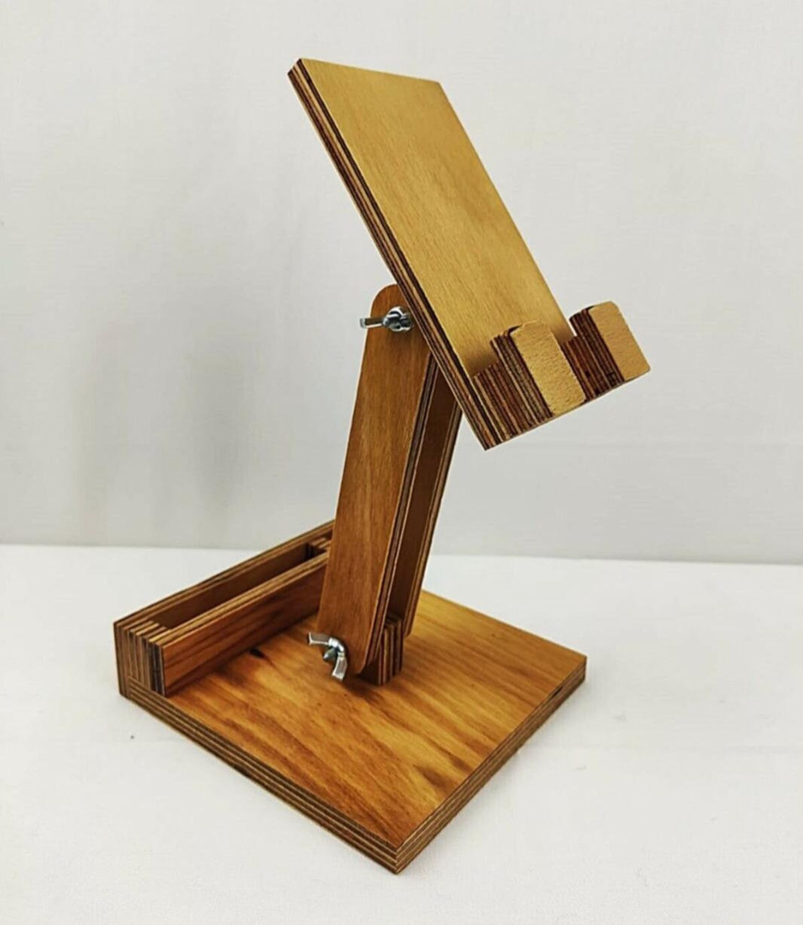 Handmade Adjustable Wooden Mobile/Tab stand Phone Holder Etsy