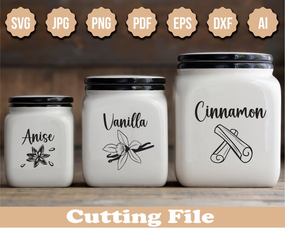 Spice Seasoning Jar Labels SVG