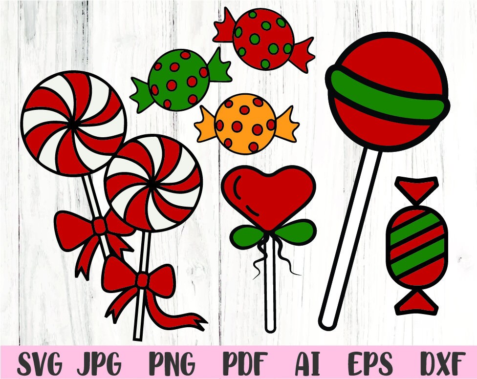 Christmas Candy Svg Candy Svg Christmas Svg Svg Files for - Etsy