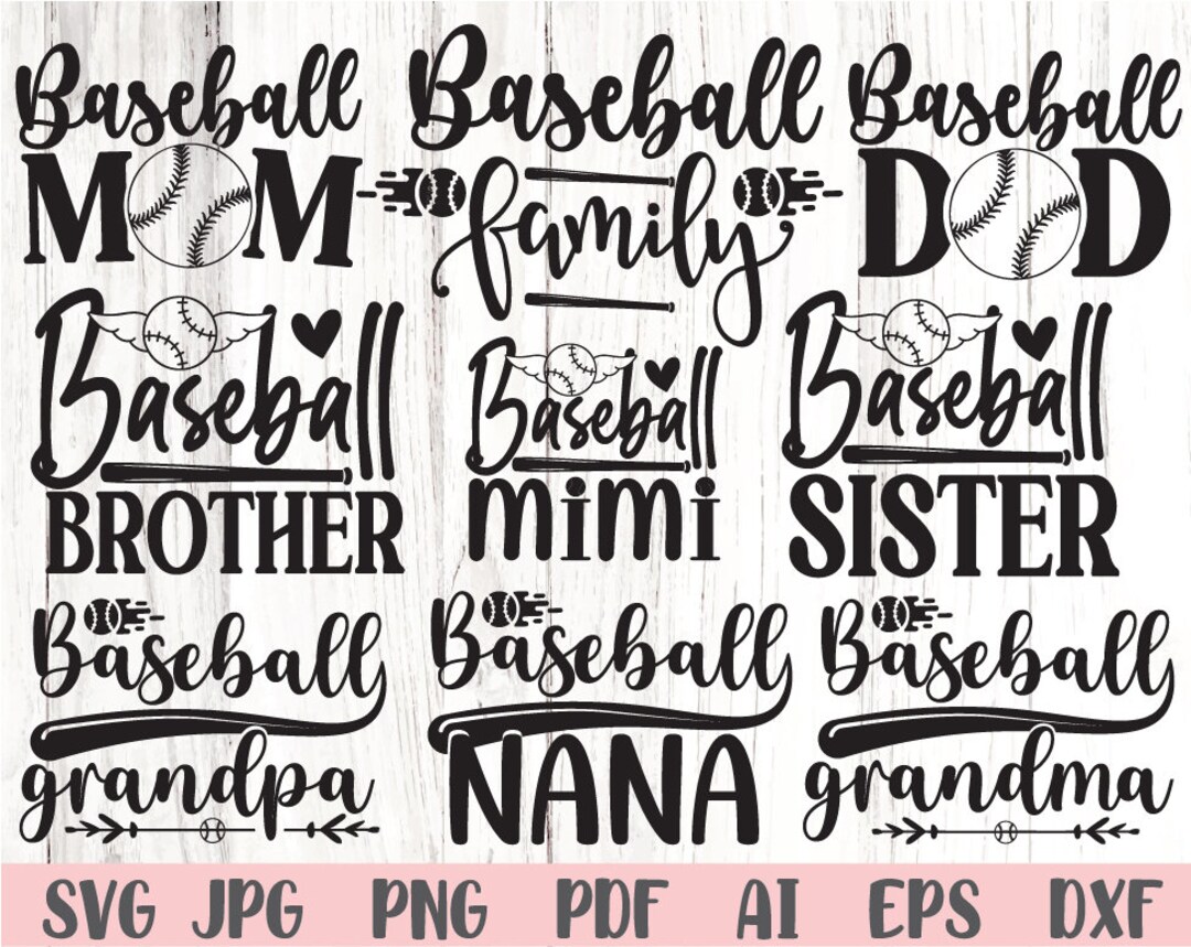 Baseball Family Svg Baseball Svg Baseball Mom Svg Instant Download Svg