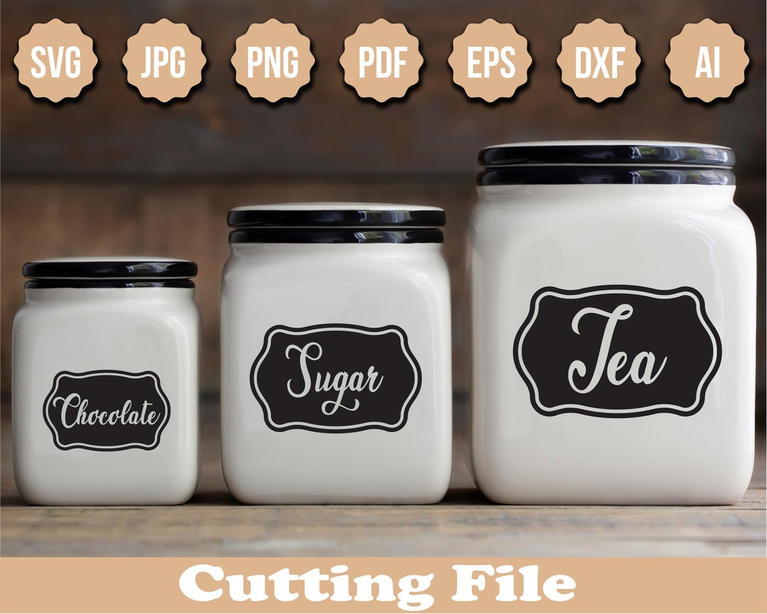 Kitchen Labels Svg Pantry Labels Svg Canister Labels Svg Instant ...