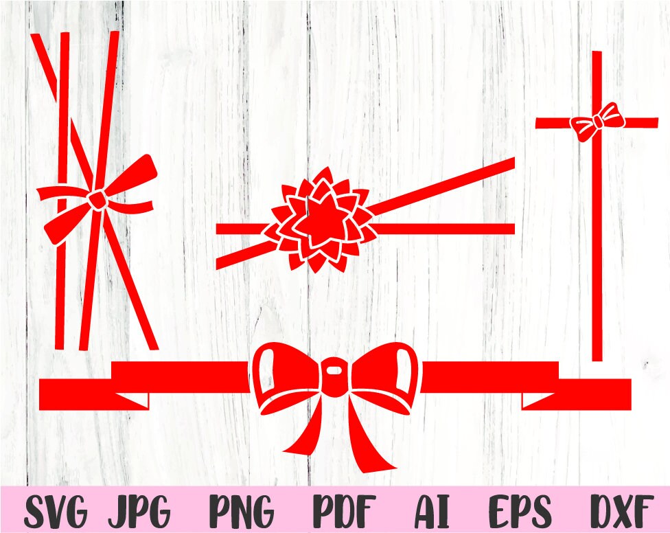 Gift Ribbon Svg Gift Svg Ribbon Svg Bow Svg Svg Files for Etsy