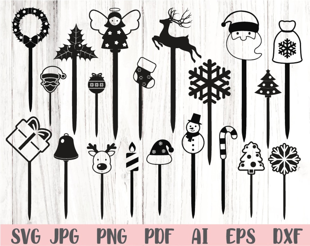 Christmas Cupcake Topper Svg Christmas Svg Instant Download Svg Files