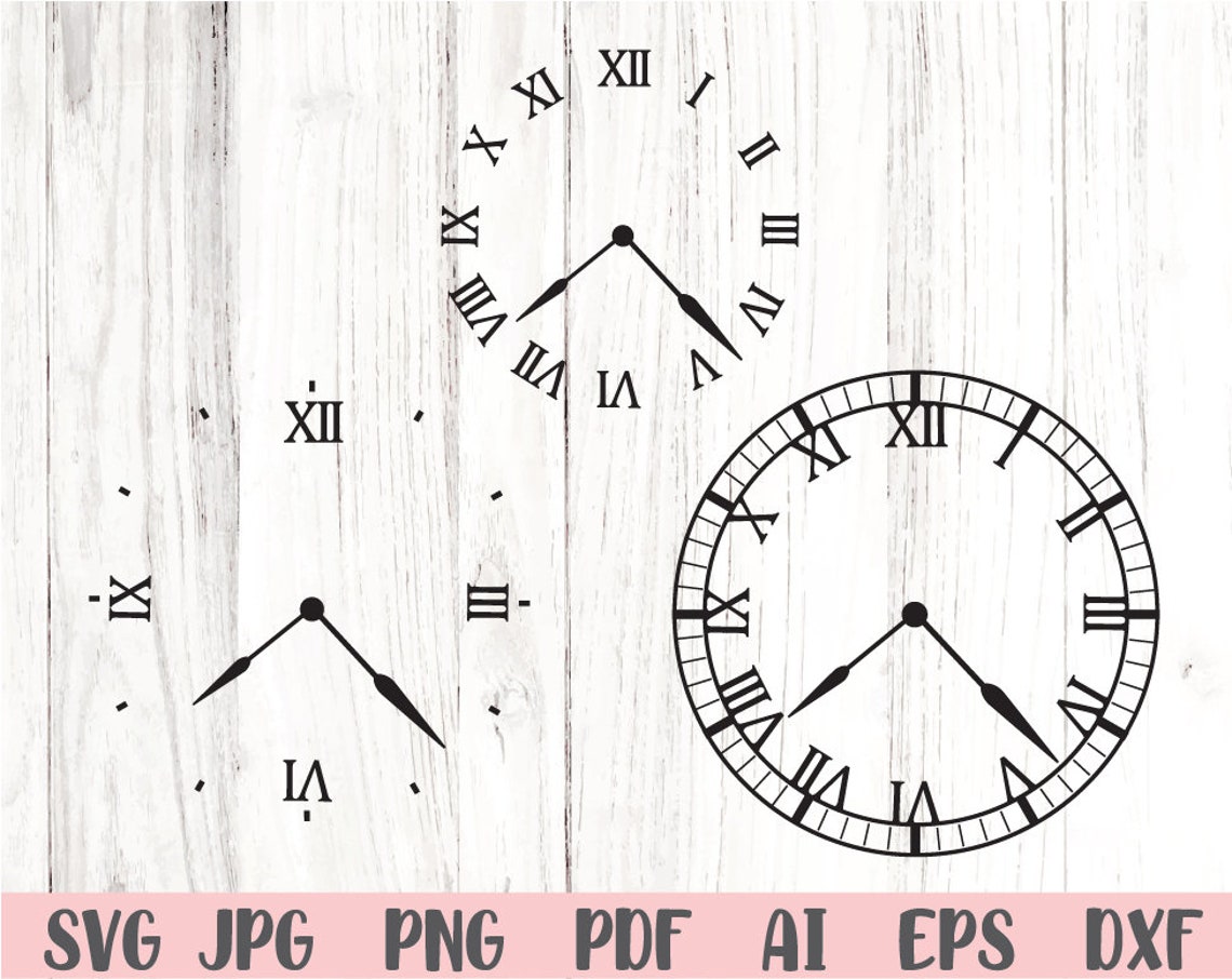 Clock Face Svg Clock Svg Clock Face Template Svg Instant Etsy UK