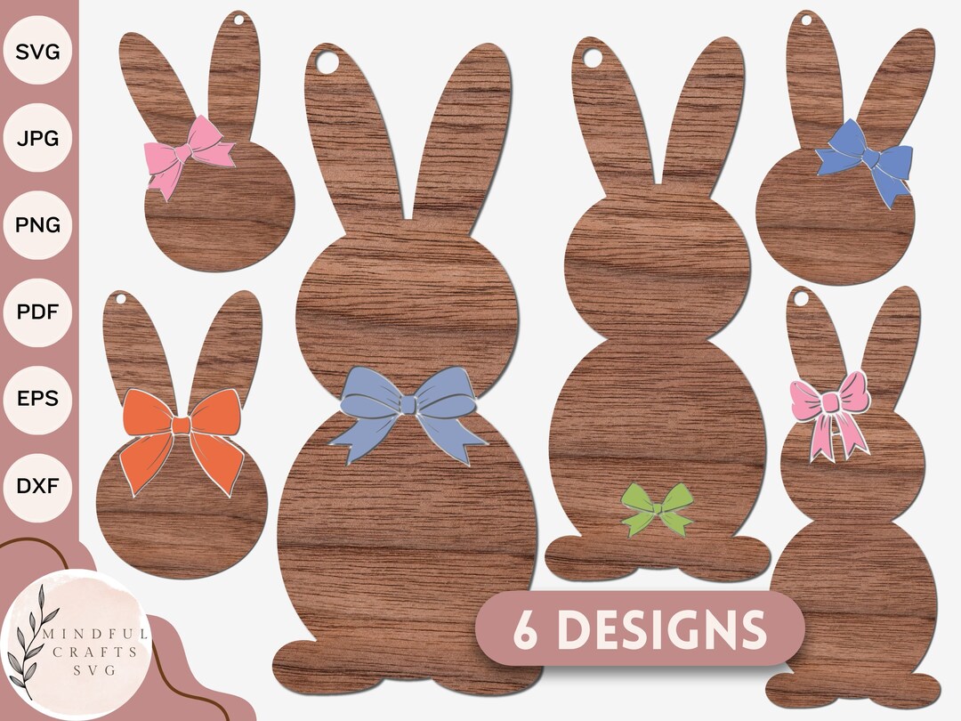 Bunny Basket Tag SVG Easter Tags Laser Cut File Svg Files for Cricut ...