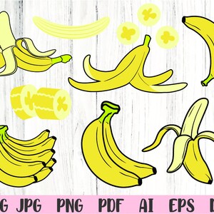 Ícones de banana em SVG, PNG, AI para baixar.