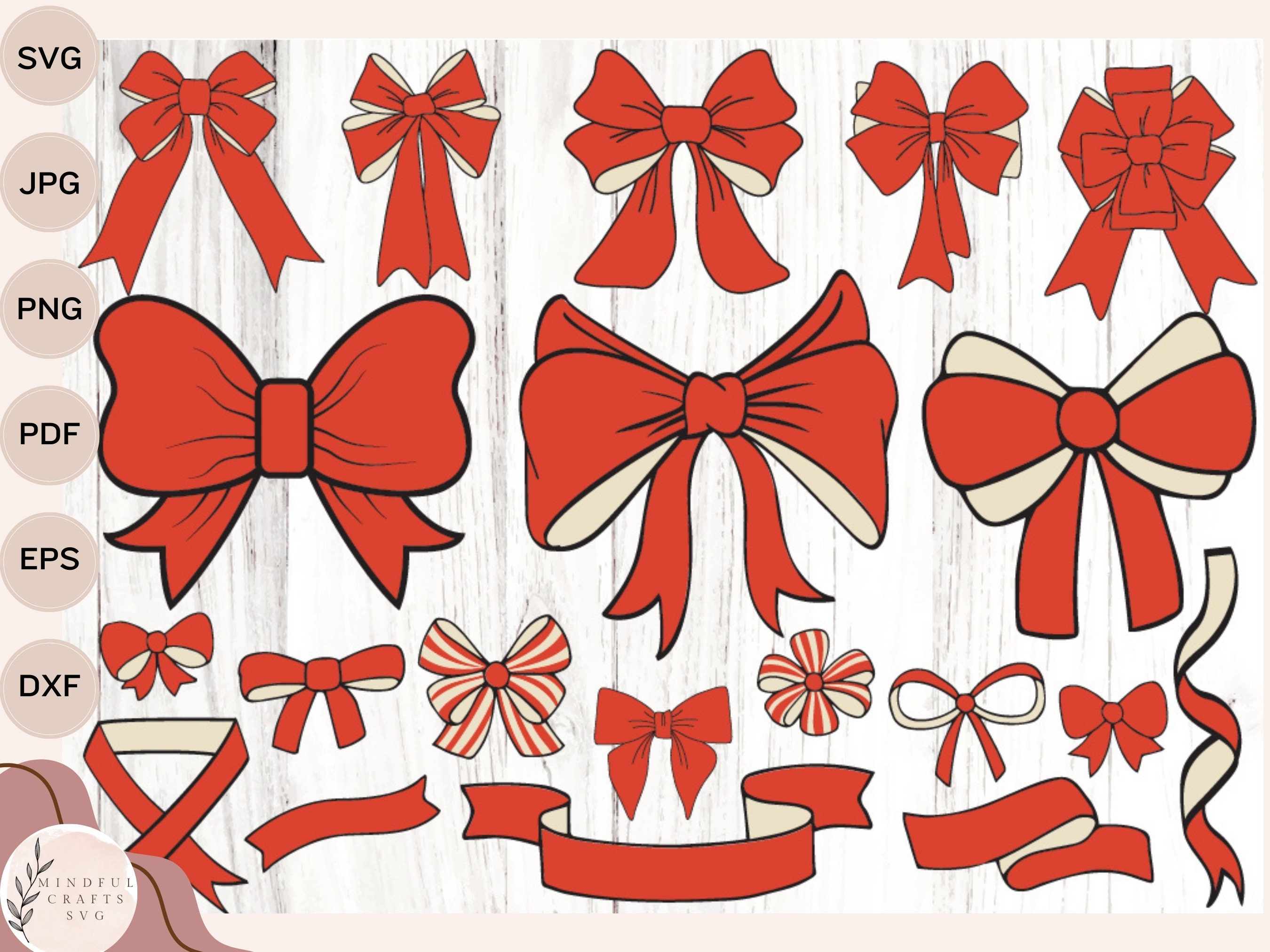 Bow ribbon svg, gift ribbon svg, red bow ribbon svg, gift decoration svg,  svg, cut file, design, dxf, clipart, vector, icon, eps, pdf, png