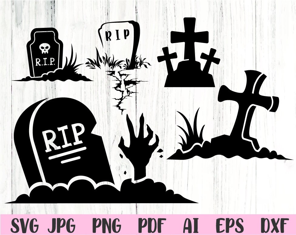 Tombstones Svg Gravestone Svg Graveyard Svg Svg Files for - Etsy