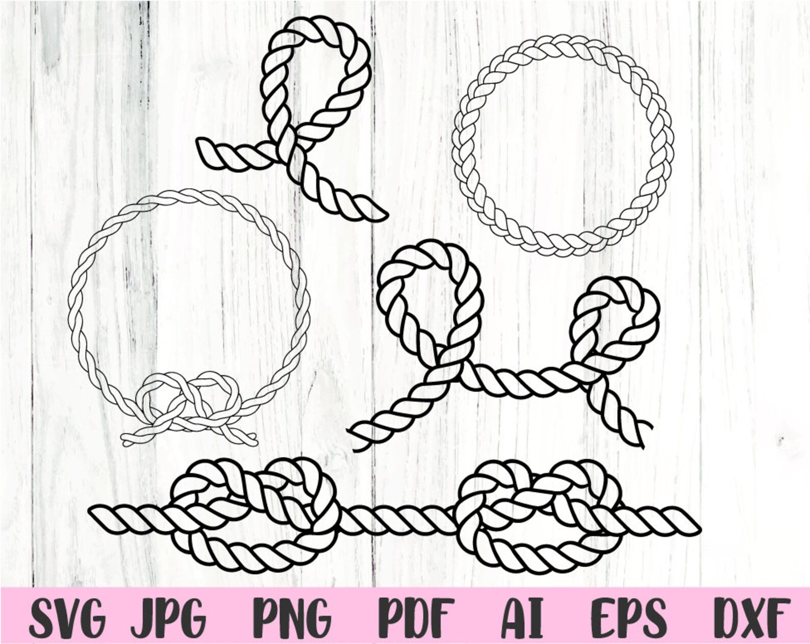 Rope Svg Nautical Rope Svg Nautical Knot Svg Svg Files for Etsy