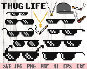 Thug Life Glasses - Etsy Thug Life Glasses - Etsy