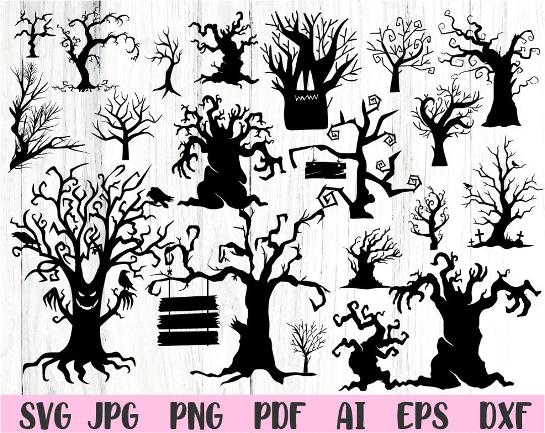 Halloween Tree Svg Tree Svg Halloween Svg Svg Files for Cricut Instant