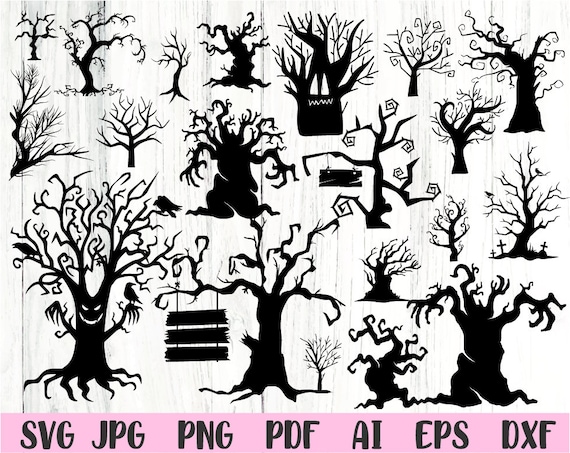 Halloween Baum Statue Mit Beleuchtung - Gruselige Deko Mit Kürbissen & Geistern Für Halloween-Party