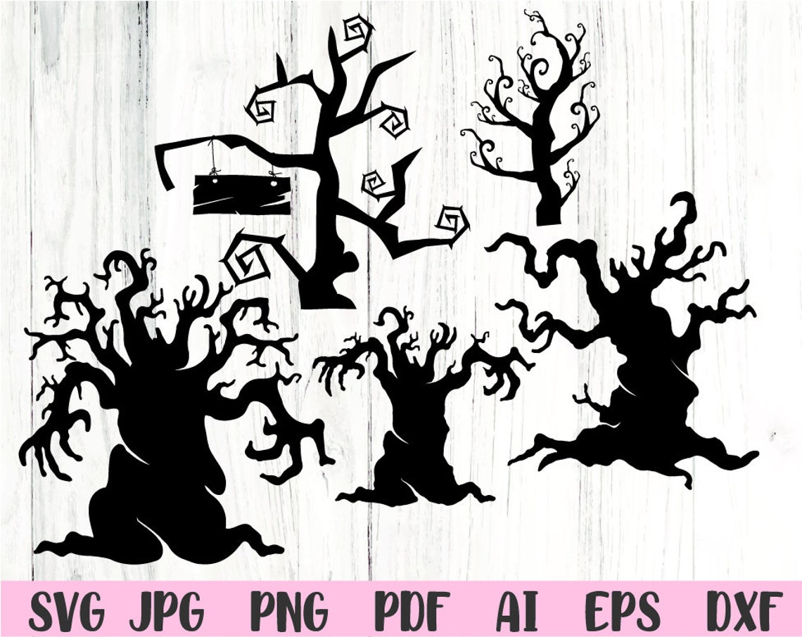 Halloween Tree Svg Tree Svg Halloween Svg Svg Files for Cricut - Etsy