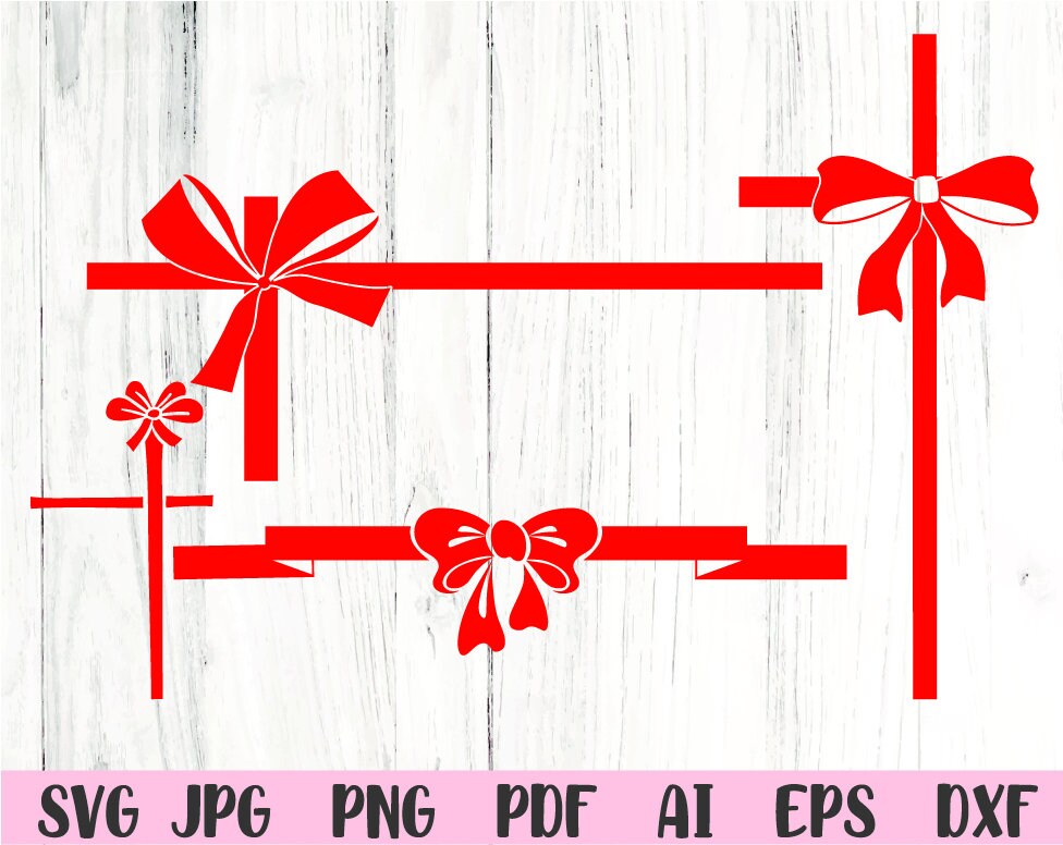 Gift Ribbon Svg Gift Svg Ribbon Svg Bow Svg Svg Files for Etsy