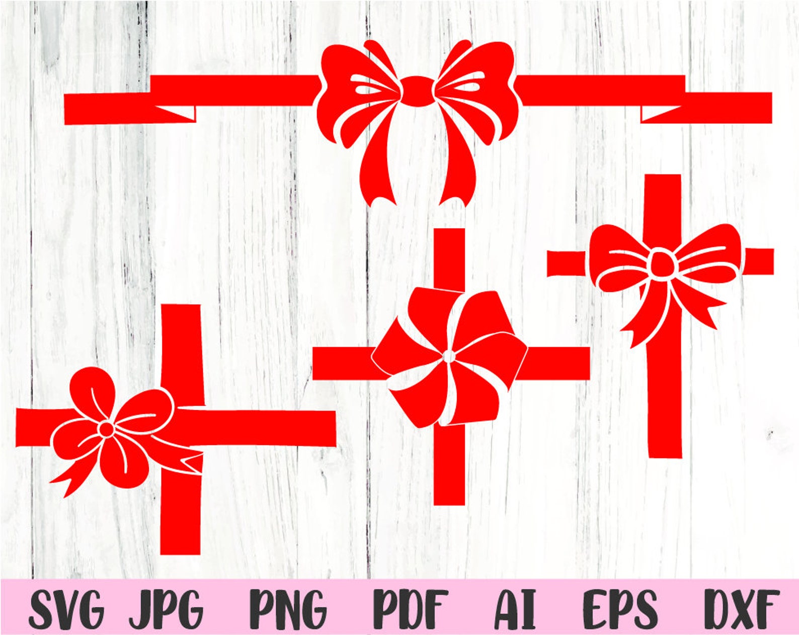 Gift Ribbon Svg Gift Svg Ribbon Svg Bow Svg Svg Files for Etsy