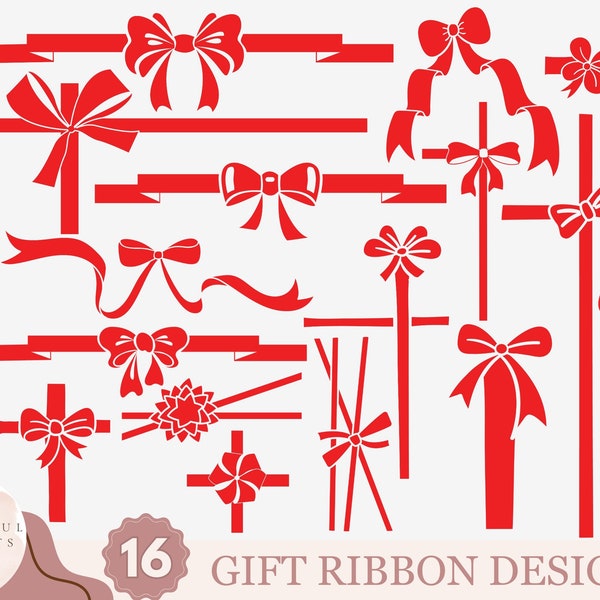 Gift Ribbon Svg | Gift Svg | Ribbon Svg | Bow Svg | Svg Files For Cricut | Instant Download Christmas Gift Svg | Ribbon Bow Svg | Gift Bow