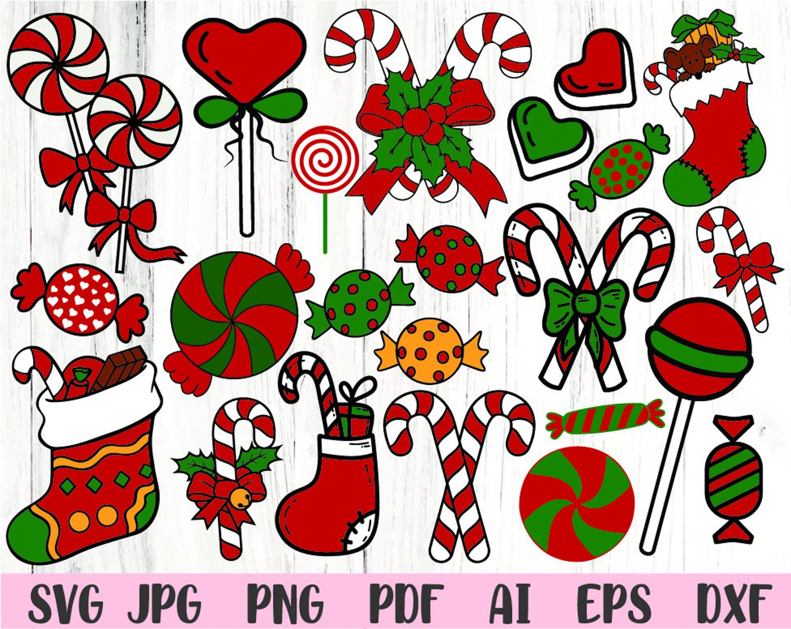 Christmas Candy Svg Candy Svg Christmas Svg Svg Files for - Etsy