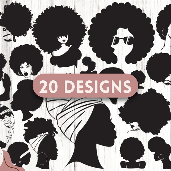 Afro Mädchen-Svg Afro-Frauen-Svg Afro-Svg-Sofortiger Download Svg-Dateien für Cricut schwarze Frau Svg Afro Königin Svg Afro Lady svg Afro Haar svg