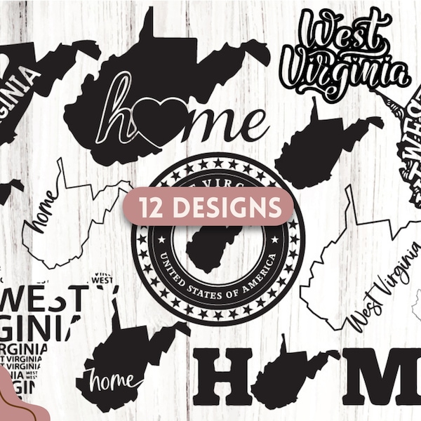West Virginia SVG | State Outline Cut File for Cricut & Silhouette | West  Virginia Clip Art | West Virginia Home | WV Map Digital Download