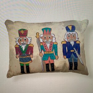 Nutcracker Art Lumbar Pillow Cover: Ballet Design, Fleece Throw