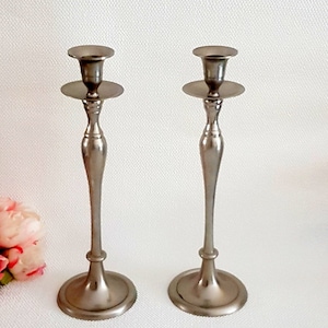 Vintage ornate candlestick holder silver plated ~Ornate candle holder