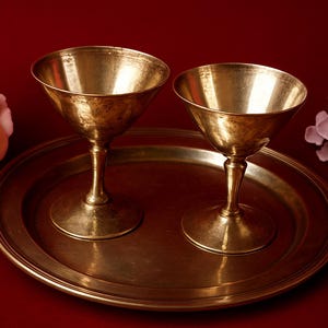 Vintage Silver Goblets// Medium Goblets / Solid silver / Silver decor/ Silver/ Goblets