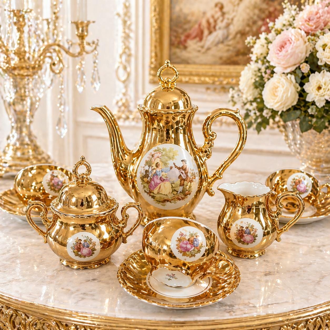 Full Retro Tea Set Vintage Tea Set - Etsy