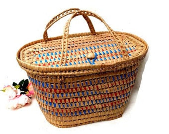 Antique basket bag// Old basket // Vintage wicker… - image 7