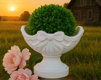 Ovaler ovaler französischer Blumentopf Boho decor weiß jardiniere Blumentopf Garten weiß Blumentopf Pflanztöpfe Indoor Garten Accessoire Wohndeko