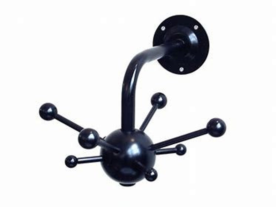 Vintage Atomic / Sputnik Coat Rack Chrome Plated With Wooden Etsy