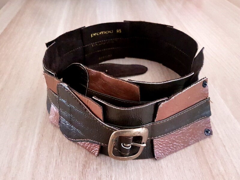 Vintage Boho Leather Belt, Bohemian Belt, Gypsy Belt, Hippie  display picture 1