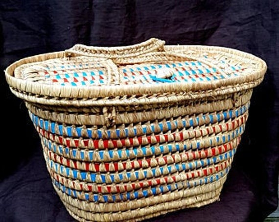 Antique basket bag// Old basket // Vintage wicker… - image 2