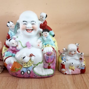 Porcelain Buddha Figurine - Height is 9”
