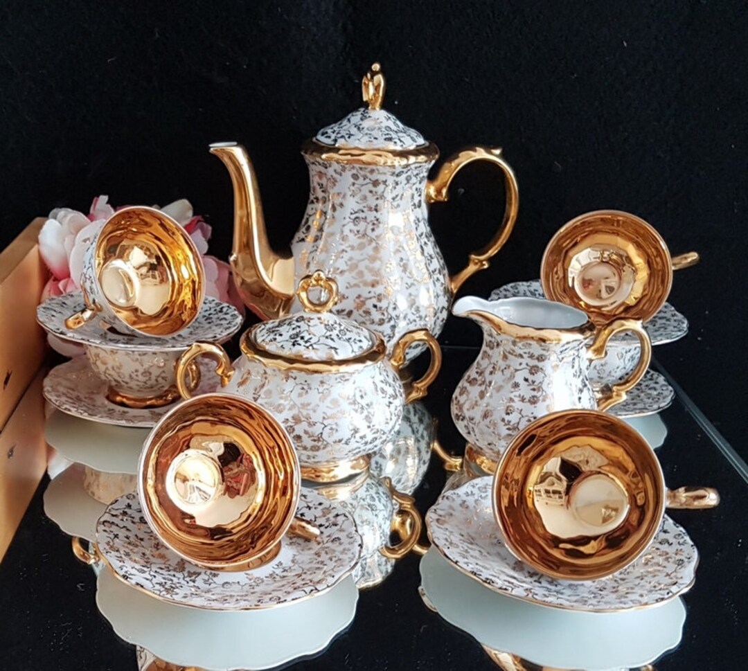 Victorian Style Tea Set 17 Piece Etsy