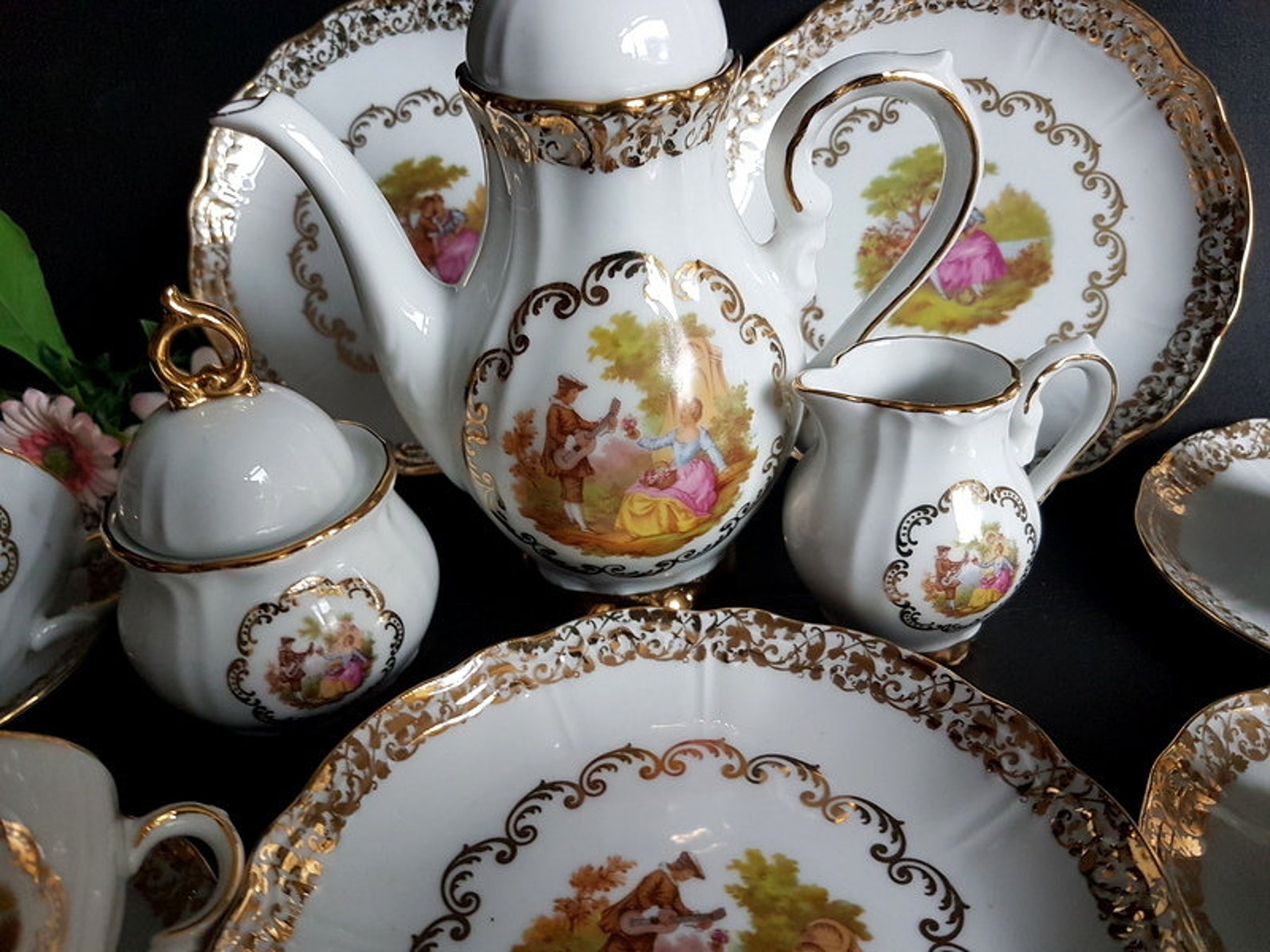 Bavaria Gold 24 K Tea Set 17 Pieces Etsy