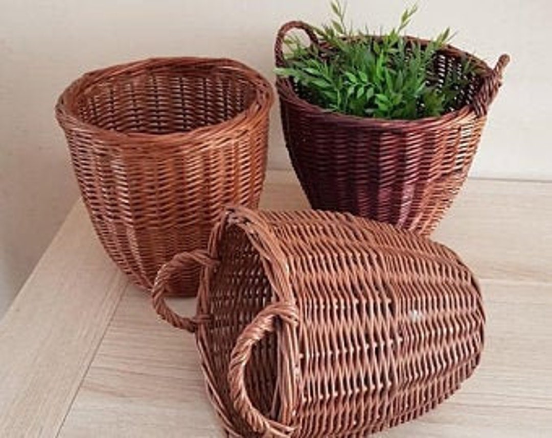 Wicker Basket Set - Etsy