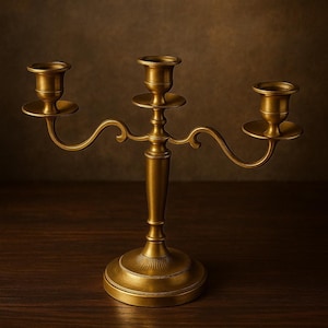 Brass Candelabra Brass Candle Holder Gold Candelabra Wedding Vintage Candelabra Candle Holders