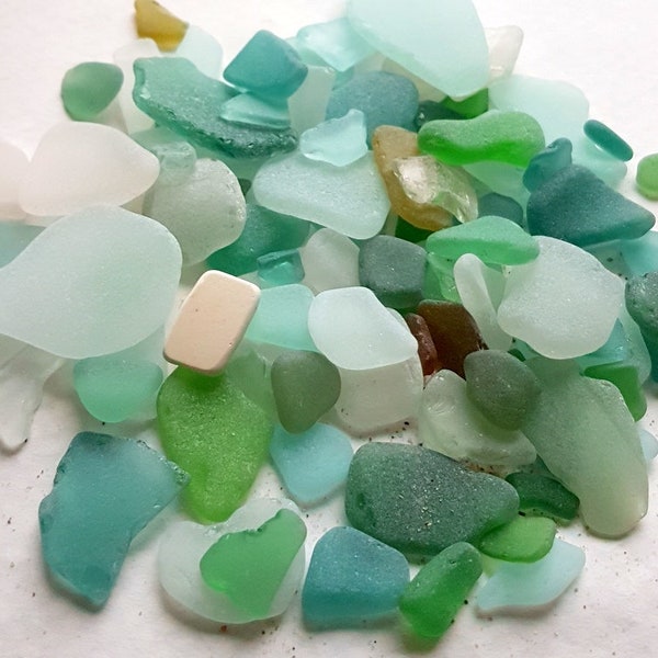 Mix color Sea Glass, Authentic Beach Glass, Real Tumbled Beach Glass, Bulk 5-100 Pieces, Seaglass, Craft Sea Glass, Genuine sea glass