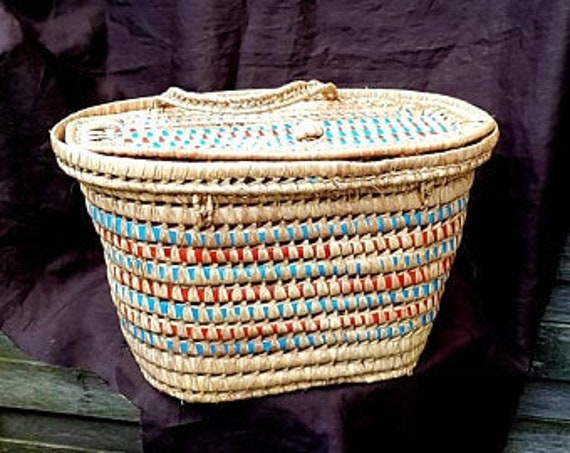 Antique basket bag// Old basket // Vintage wicker… - image 5