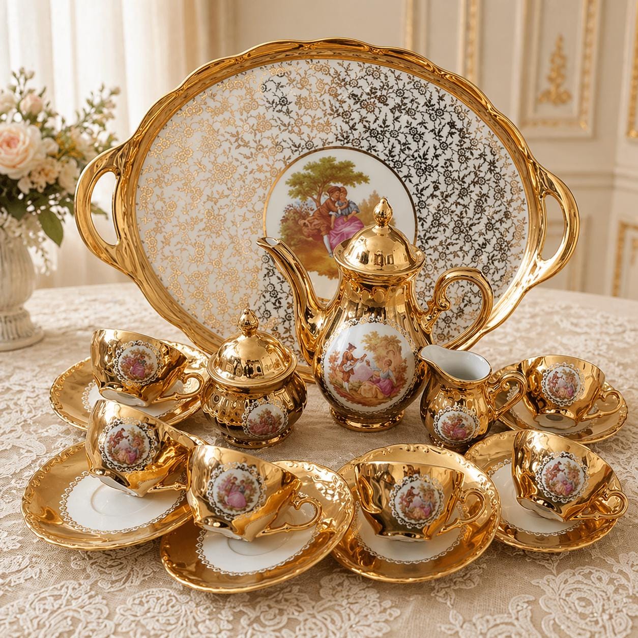 Bavaria Gold Plated Tea Set - Etsy Hong Kong