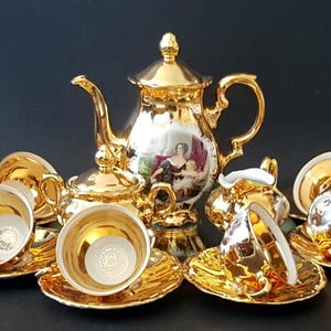 Bavaria Gold 24 k  Tea Set 17 pieces